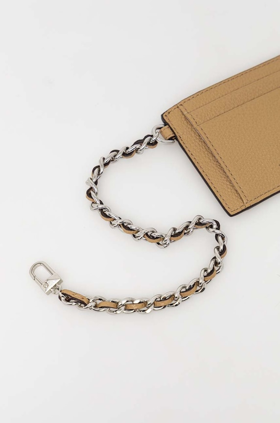 Akcesoria MICHAEL Michael Kors etui na karty skórzane 34R3ST9D5L brązowy