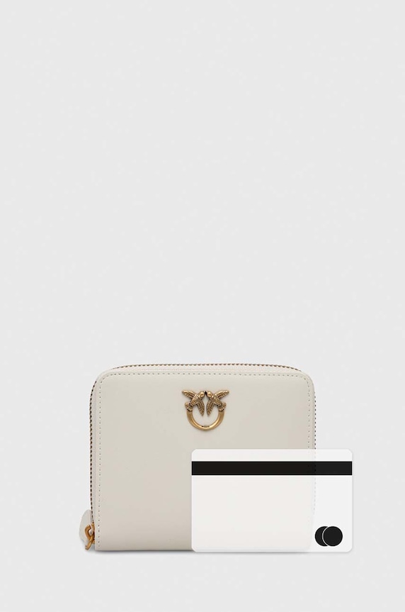 Кожаный кошелек Pinko 100249.A0F1 бежевый