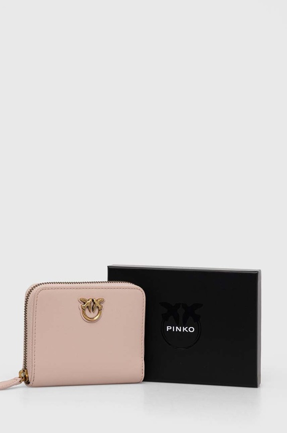Pinko portafoglio in pelle rosa 100249.A0F1
