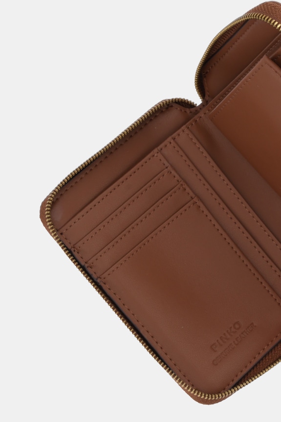 Pinko portofel de piele maro 100249.A0GK