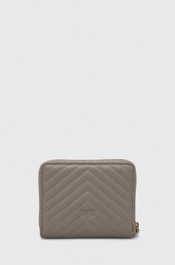 Δερμάτινο πορτοφόλι Pinko 100249.A0GK γκρί AA00