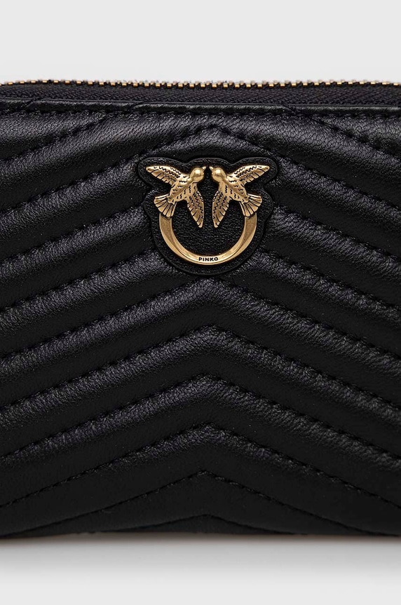 Pinko portfel skórzany 100249.A0GK czarny AA00