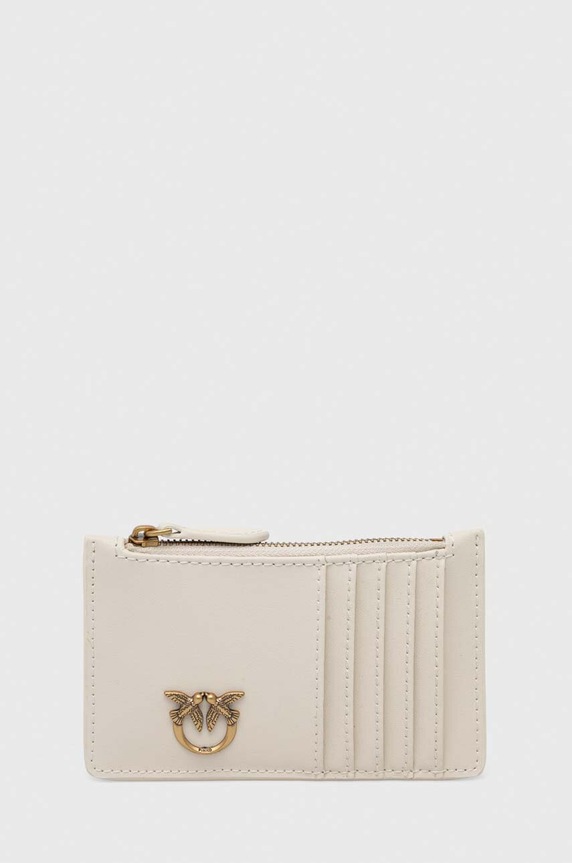Pinko portafoglio in pelle semplice beige 100251.A0GK