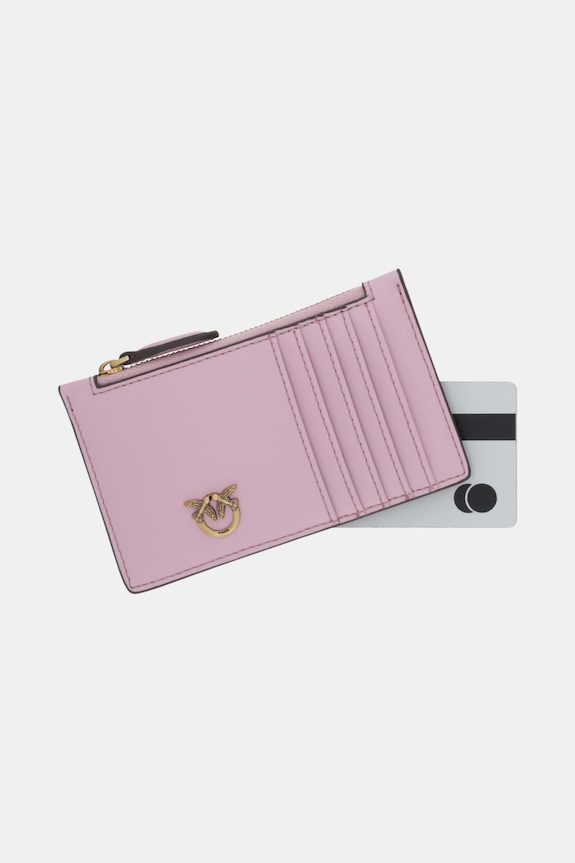 Accesorii Pinko portofel de piele 100251.A0F1 roz