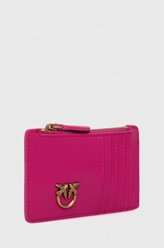 Pinko portfel skórzany 100251.A0F1 różowy AA00