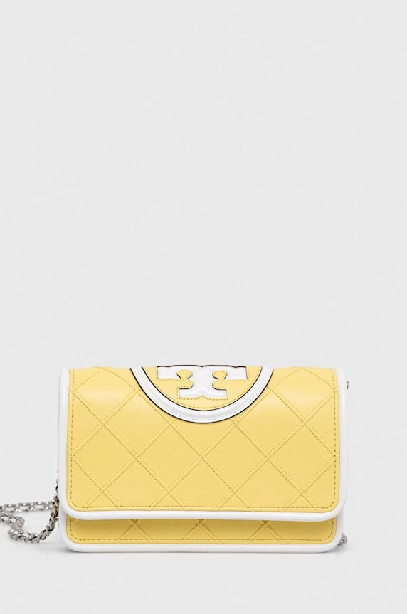 Tory Burch borsa a mano in pelle pelle fiore giallo 143502.700