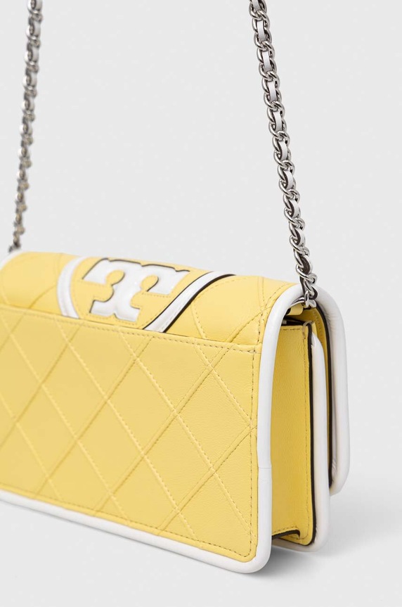 Accessori Tory Burch borsa a mano in pelle 143502.700 giallo