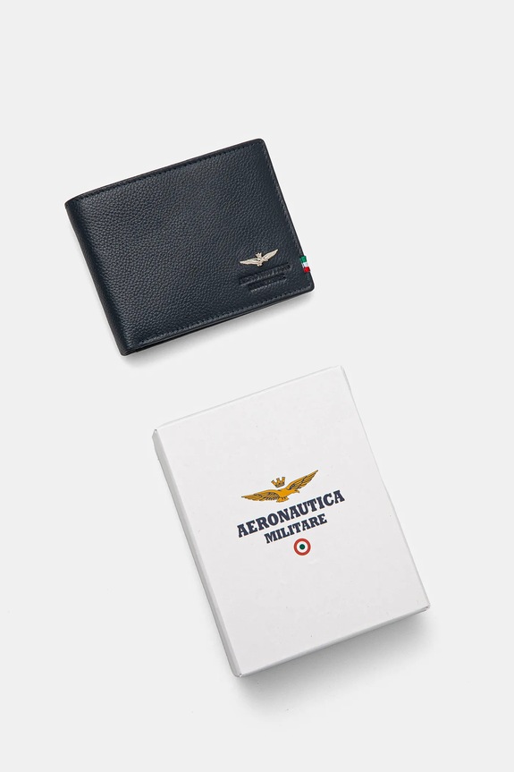 Δερμάτινο πορτοφόλι Aeronautica Militare σκούρο μπλε AM104