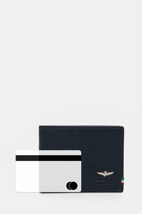 Δερμάτινο πορτοφόλι Aeronautica Militare AM104 σκούρο μπλε