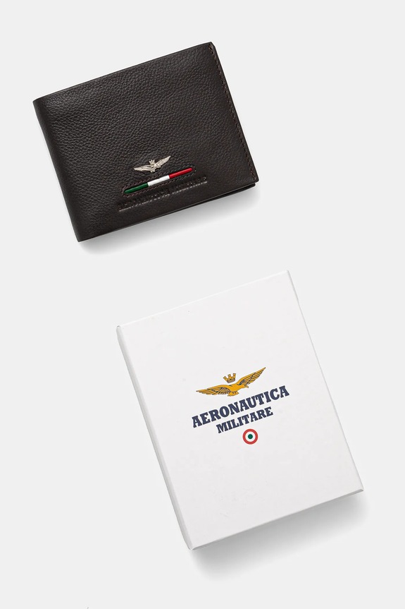 Aeronautica Militare portfel skórzany AM152 brązowy
