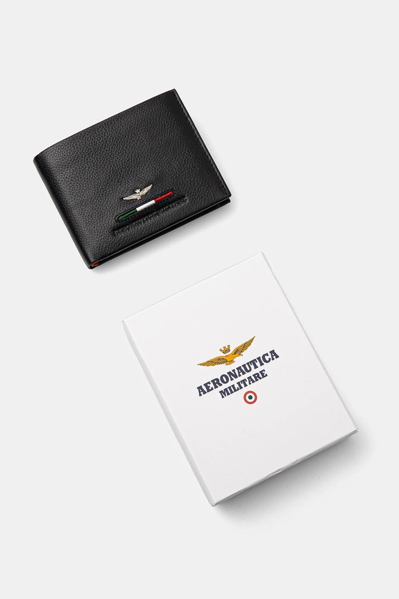 Aeronautica Militare portfel skórzany AM152 czarny
