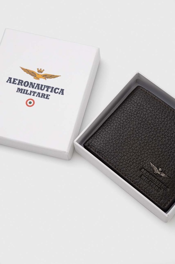 Aeronautica Militare portofel de piele maro AM180