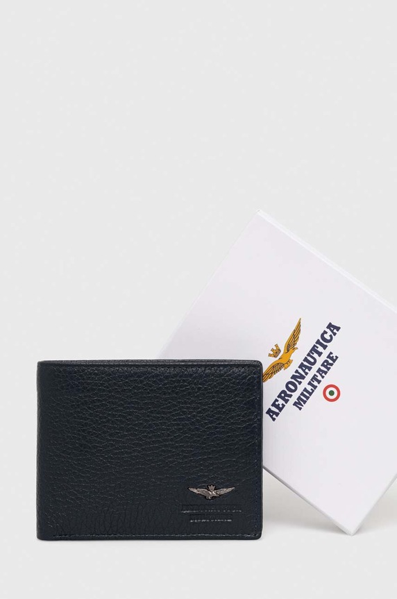 Kožni novčanik Aeronautica Militare AM182 mornarsko plava