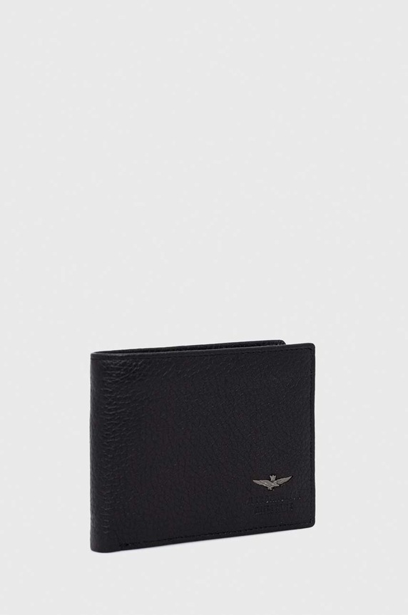 Aeronautica Militare portafoglio in pelle AM182 nero AA00