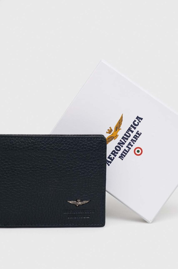 Usnjena denarnica Aeronautica Militare AM183 mornarsko modra