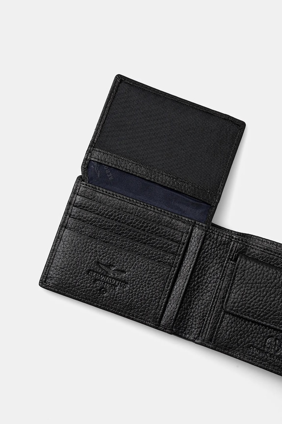 Δερμάτινο πορτοφόλι Aeronautica Militare μαύρο AM183