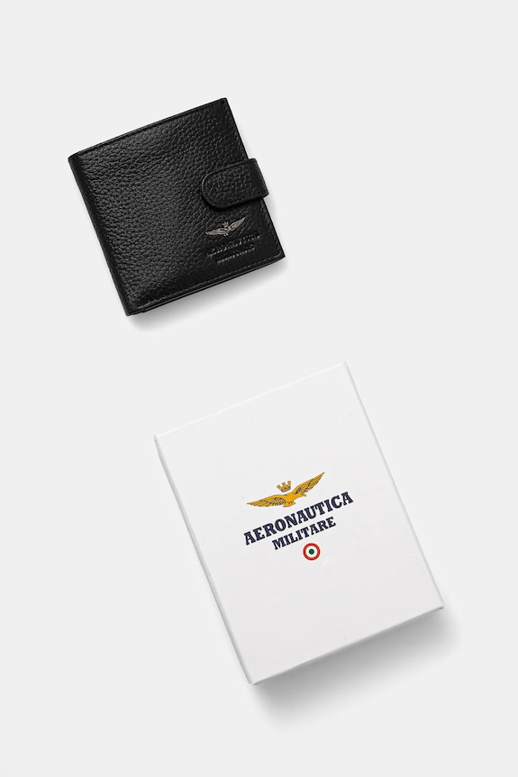 Aeronautica Militare portofel de piele negru AM184
