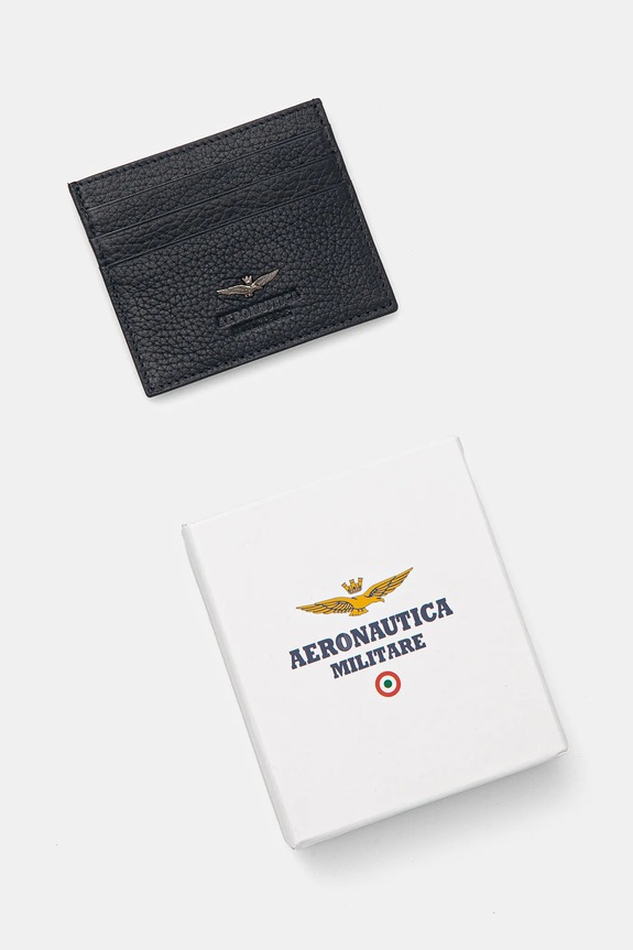 Kiegészítők Aeronautica Militare bőr kártya tok AM188 sötétkék