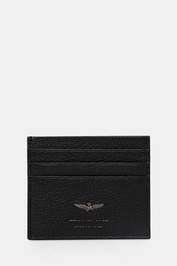 Aeronautica Militare etui na karty skórzane etui na karty czarny AM188