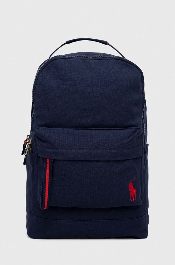 Παιδικό σακίδιο Polo Ralph Lauren υφασμάτινο σκούρο μπλε 9AR015