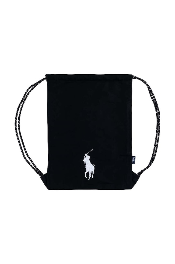 Παιδικό σακίδιο Polo Ralph Lauren υφασμάτινο μαύρο 9AR029