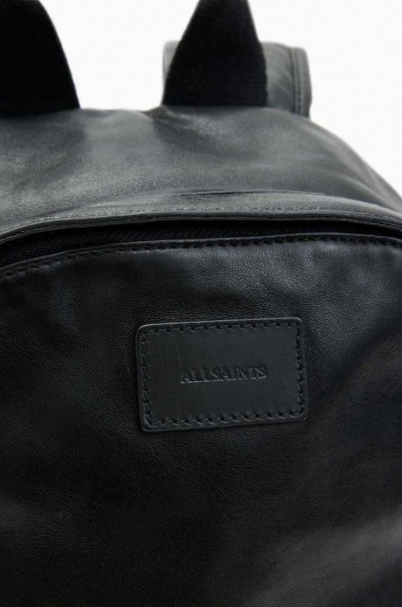 Akcesoria AllSaints plecak skórzany CARABINER BACKPACK MB519X czarny