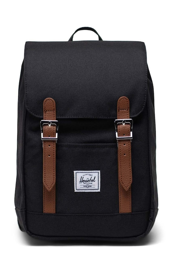 Рюкзак Herschel 11398-00001-OS Retreat Mini Backpack гладкий чорний 11398.00001.OS