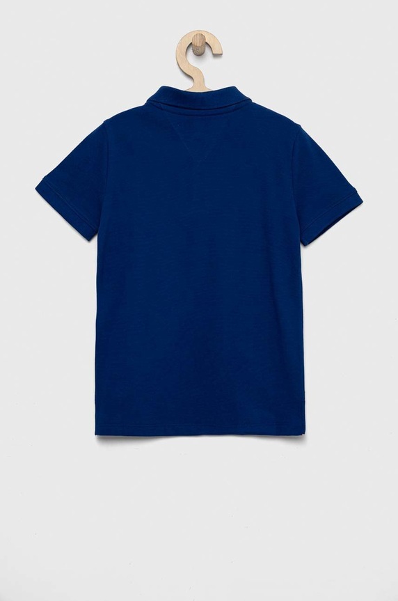 Dětská bavlněná polokošile Tommy Hilfiger KB0KB07365.PPYX námořnická modř SS23