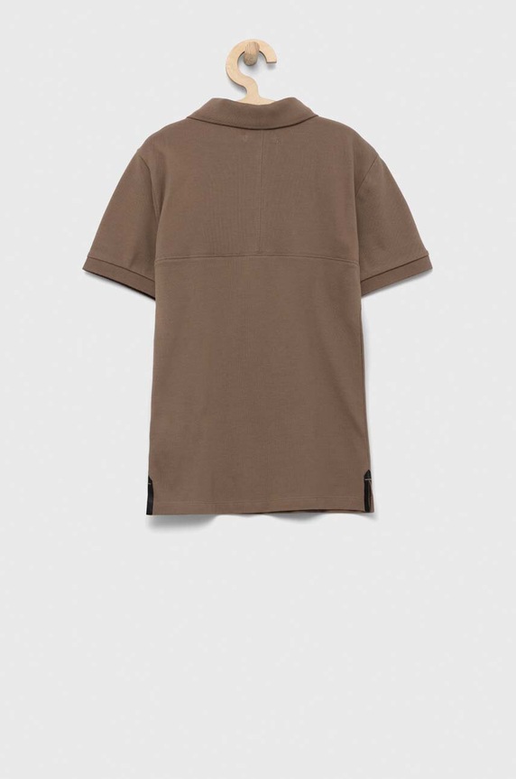 Chłopiec Calvin Klein Jeans polo dziecięce IB0IB01637.PPYX brązowy