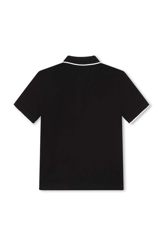 BOSS polo bawełniane dziecięce J25P26.162.174 czarny AA00
