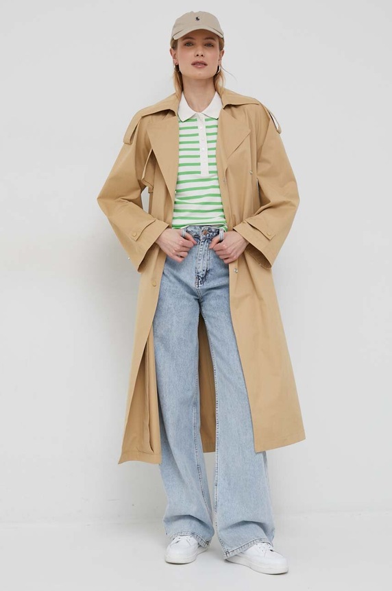 Tommy Hilfiger poló WW0WW39531.PPYX bézs SS23