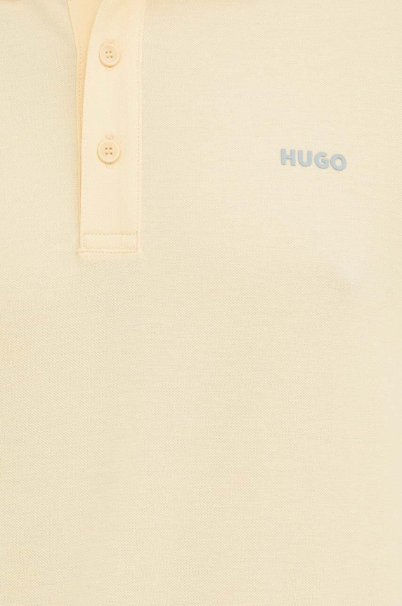 HUGO polo męskie bawełniane Donos222 50466182 żółty