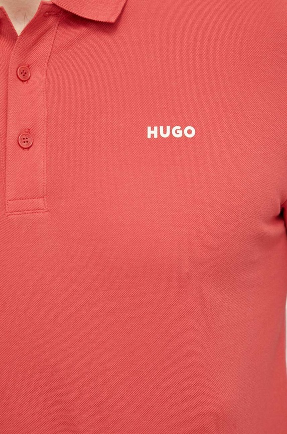 HUGO polo męskie bawełniane Donos222 czerwony 50466182
