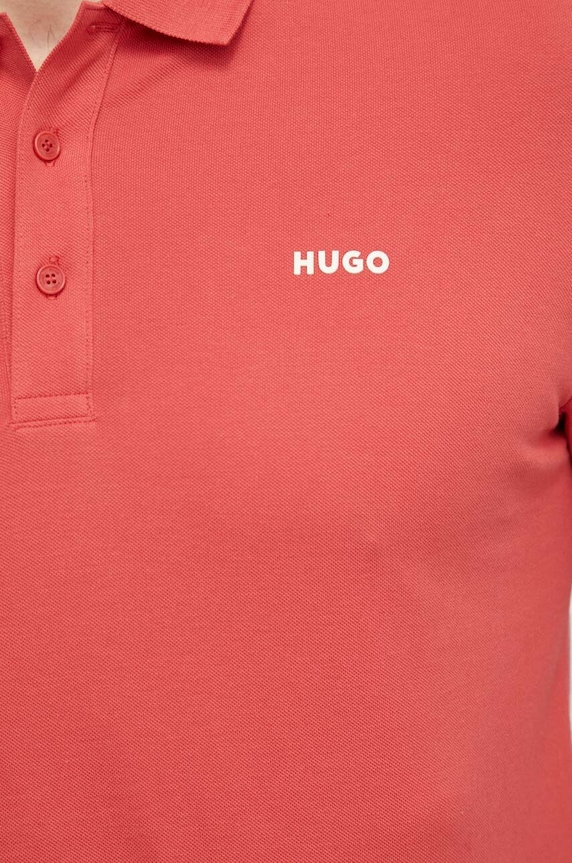 HUGO polo męskie bawełniane Donos222 czerwony 50466182