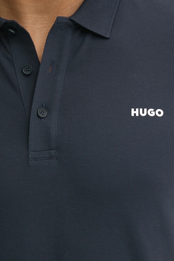 HUGO πόλο ανδρικό βαμβακερό Donos222 σκούρο μπλε 50466182