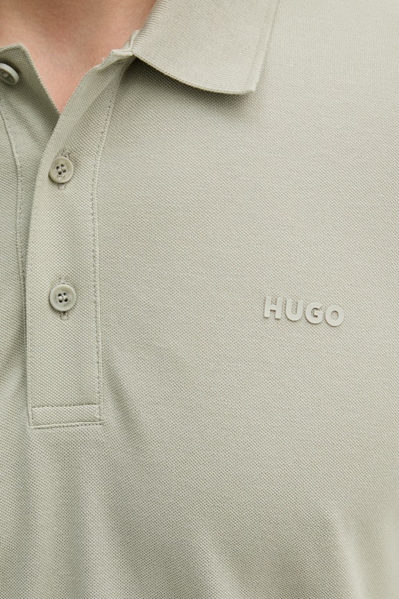 HUGO polo męskie bawełniane Donos222 50466182 zielony