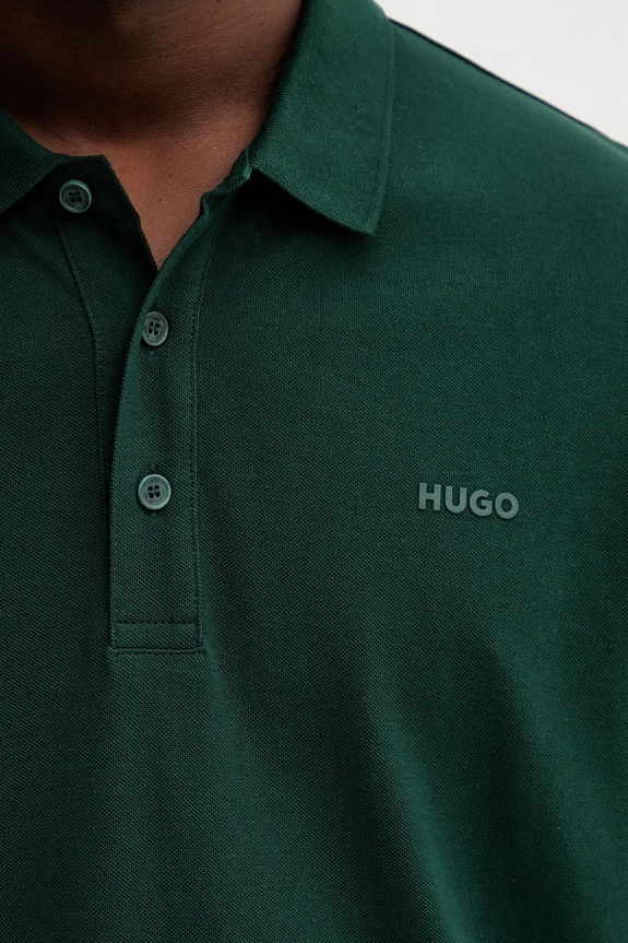 HUGO polo męskie bawełniane Donos222 50466182 zielony