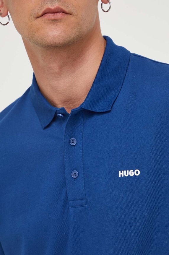 HUGO polo męskie bawełniane Donos222 50466182 niebieski
