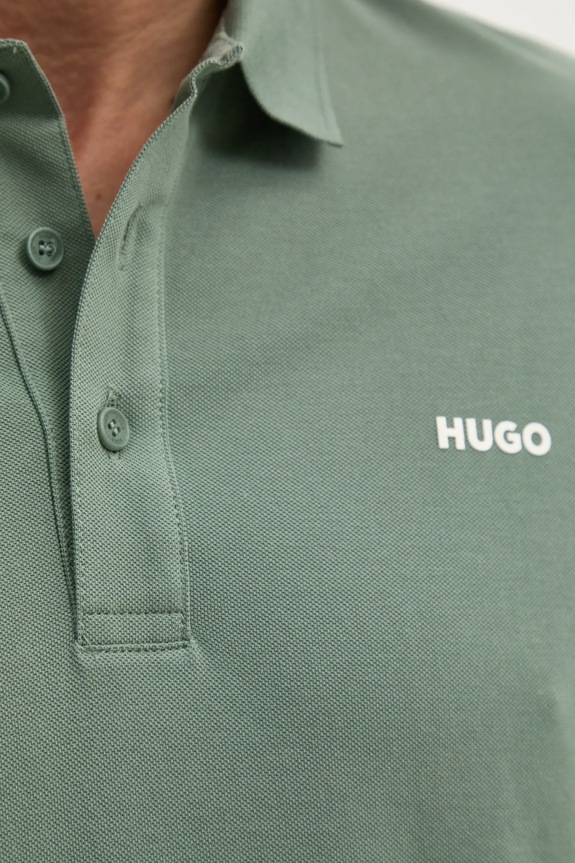HUGO polo męskie bawełniane Donos222 50466182 zielony