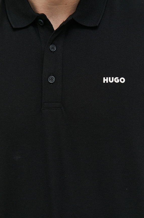 HUGO polo męskie bawełniane Donos222 50466182 czarny