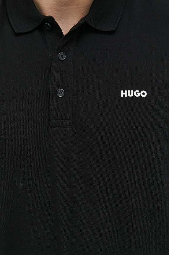 HUGO polo męskie bawełniane Donos222 50466182 czarny