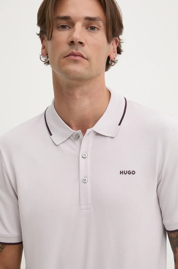 HUGO polo Dinoso222 fioletowy 50467344