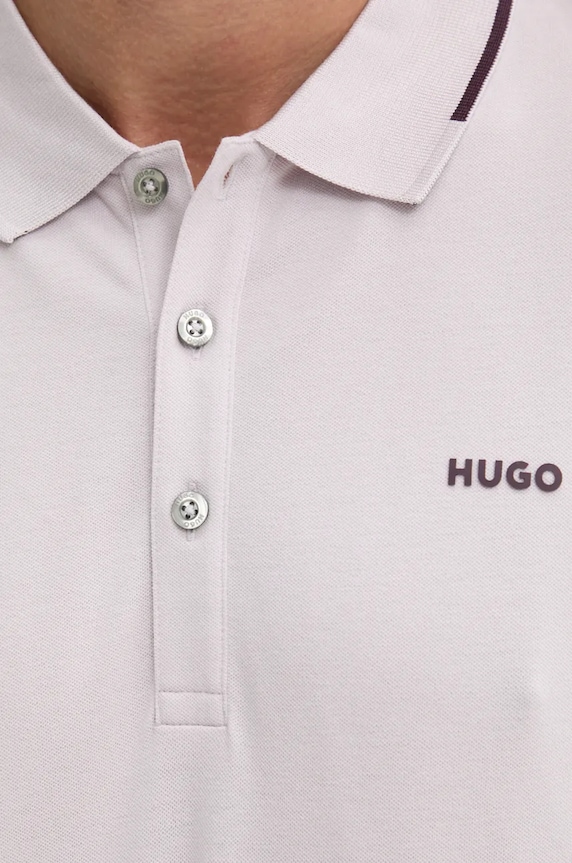 HUGO polo Dinoso222 50467344 fioletowy