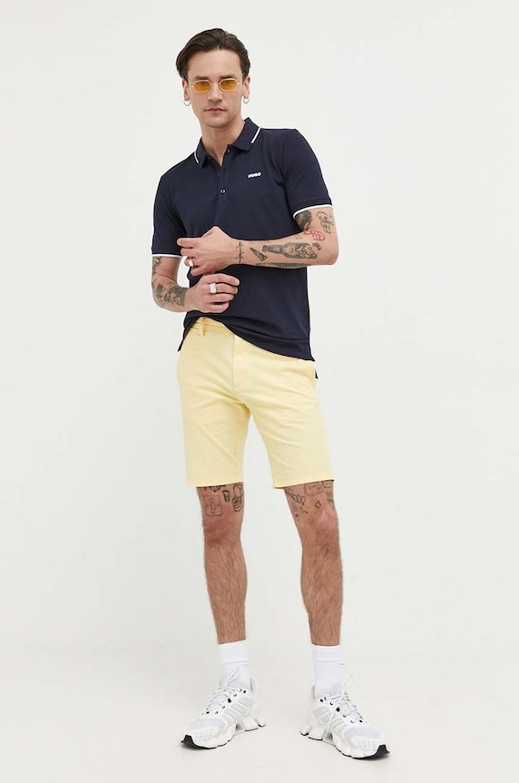 HUGO tricou polo Dinoso222 50467344 bleumarin SS26
