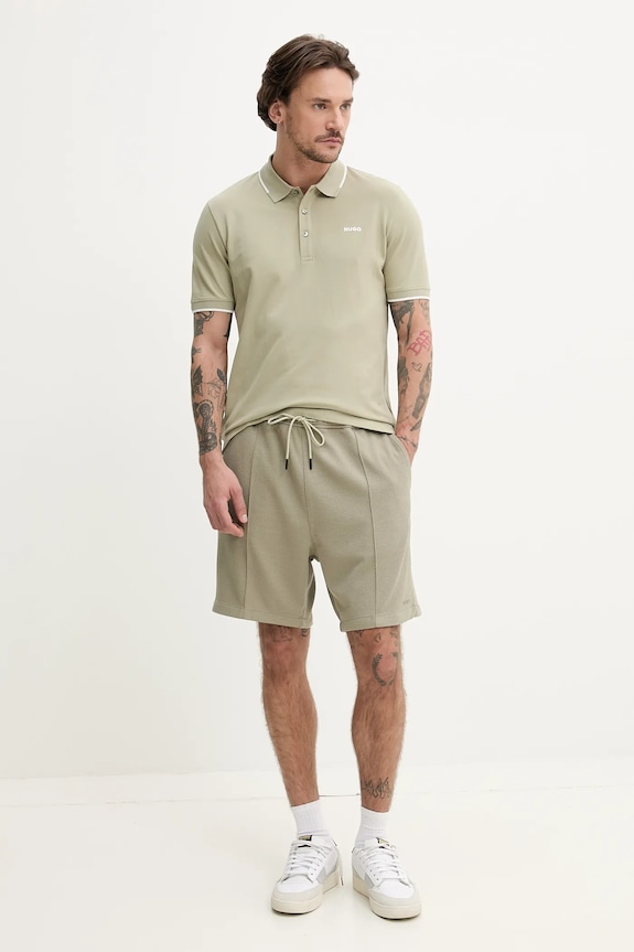 Polo tričko HUGO Dinoso222 50467344 zelená SS26