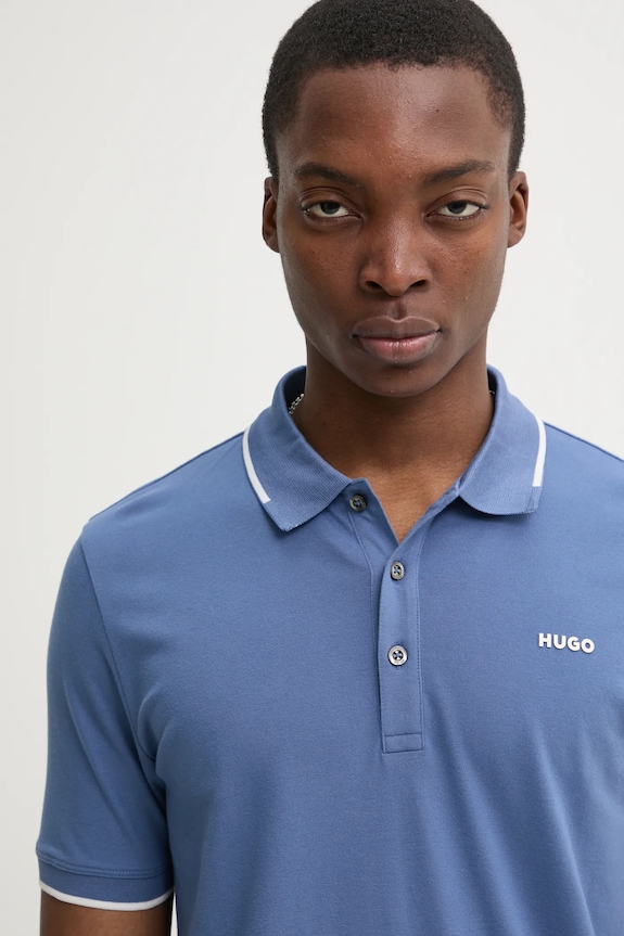 Polo tričko HUGO Dinoso222 modrá 50467344