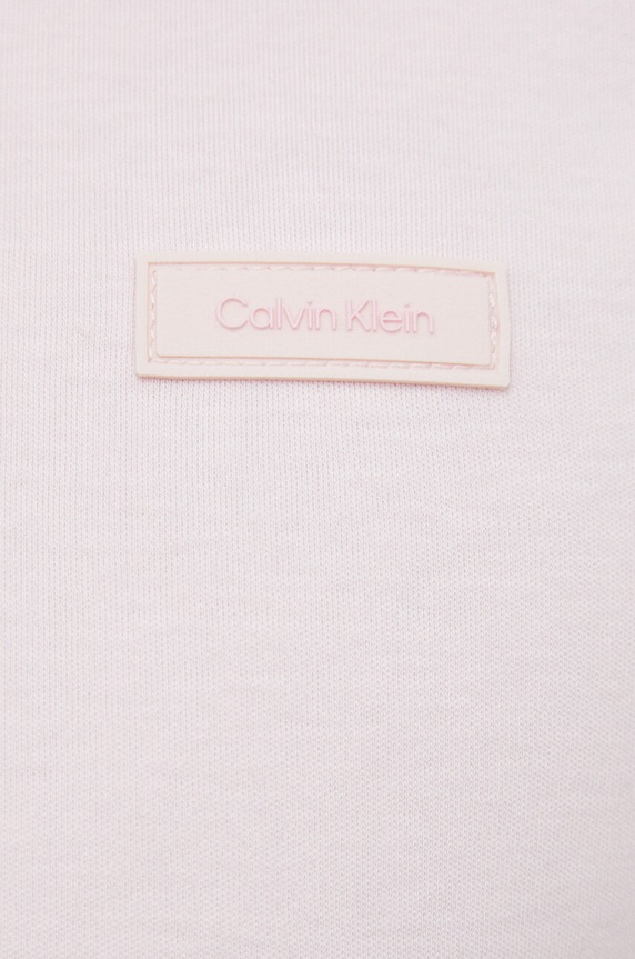 Βαμβακερό μπλουζάκι πόλο Calvin Klein K10K111657.PPYX ροζ