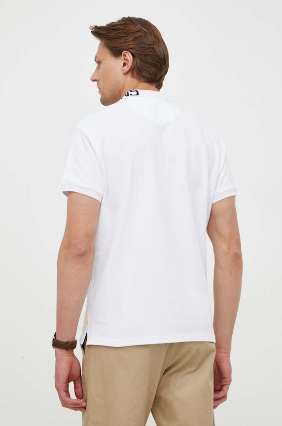 Ρούχα Βαμβακερό μπλουζάκι πόλο Pepe Jeans PM541952.800 λευκό