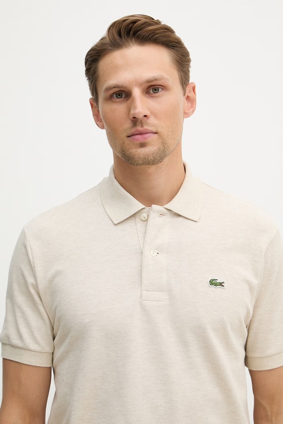 Бавовняне поло Lacoste бежевий L1264