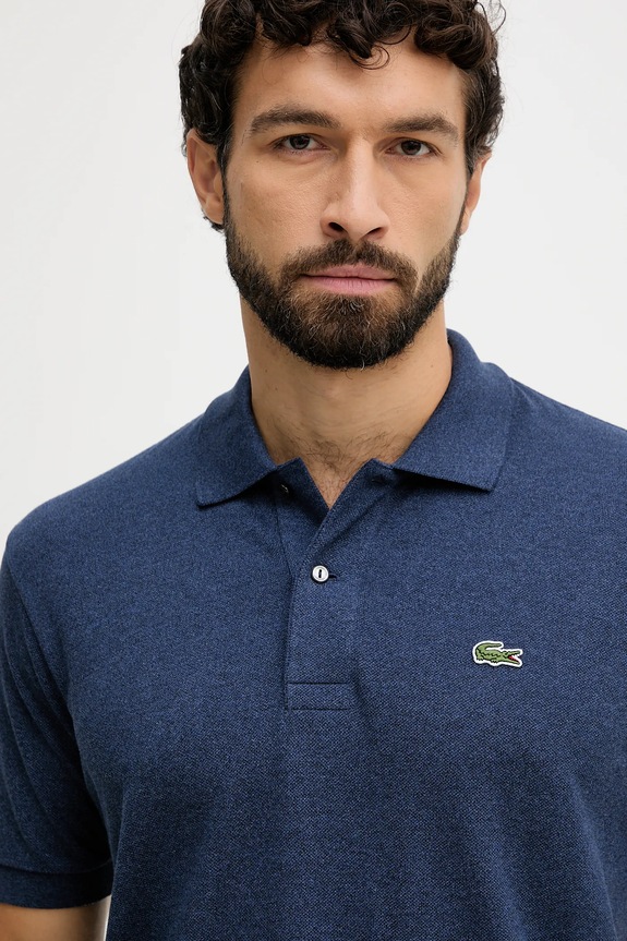 Lacoste polo de bumbac bleumarin L1264